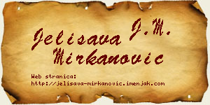 Jelisava Mirkanović vizit kartica